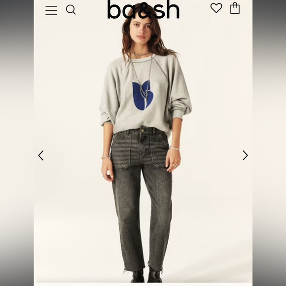 COPY: ba&sh NWT Elly Jean sz 28 in light grey. Fit is more like 26… - Picture 9 of 10